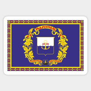 Flag of Mariupol Ukraine Sticker